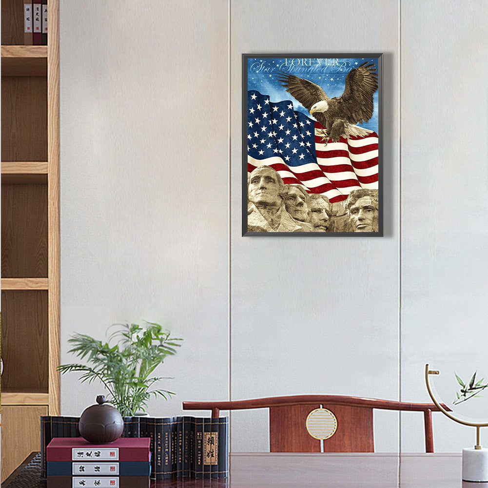 Independence Day - Full Round Drill Diamond Painting 30*40CM