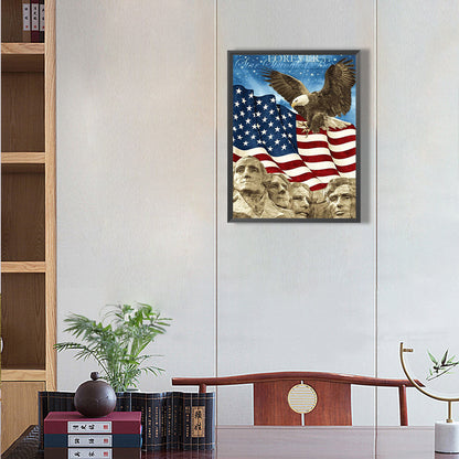 Independence Day - Full Round Drill Diamond Painting 30*40CM