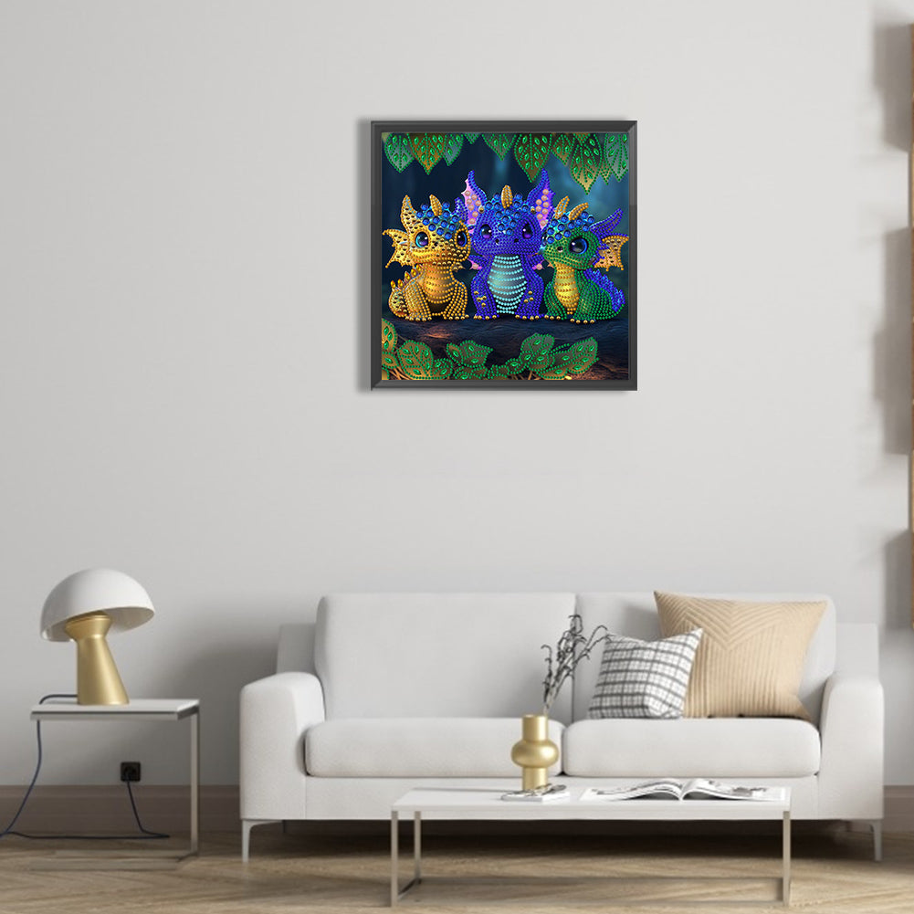 Baby Dragon - Special Shaped Drill Diamond Painting 30*30CM