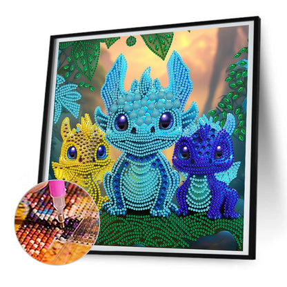 Baby Dragon - Special Shaped Drill Diamond Painting 30*30CM