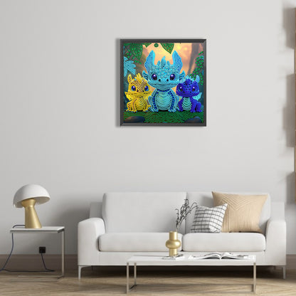 Baby Dragon - Special Shaped Drill Diamond Painting 30*30CM
