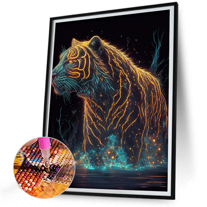 Patrolling Tiger - Full Round Drill Diamond Painting 30*40CM