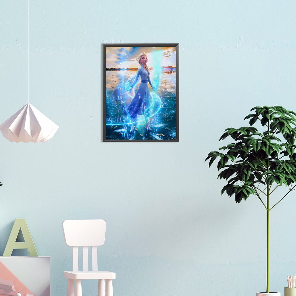 Frozen - Elsa - Full Round Drill Diamond Painting 30*40CM