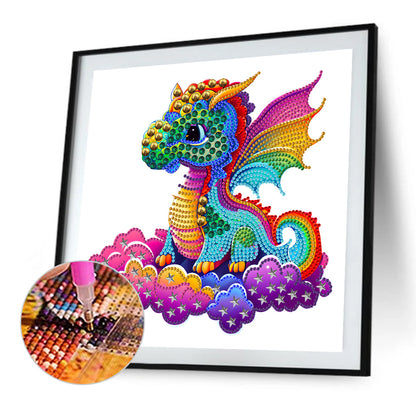 Rainbow Pterosaur - Special Shaped Drill Diamond Painting 30*30CM