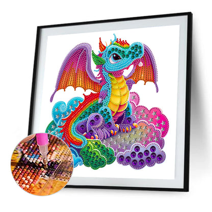 Rainbow Pterosaur - Special Shaped Drill Diamond Painting 30*30CM