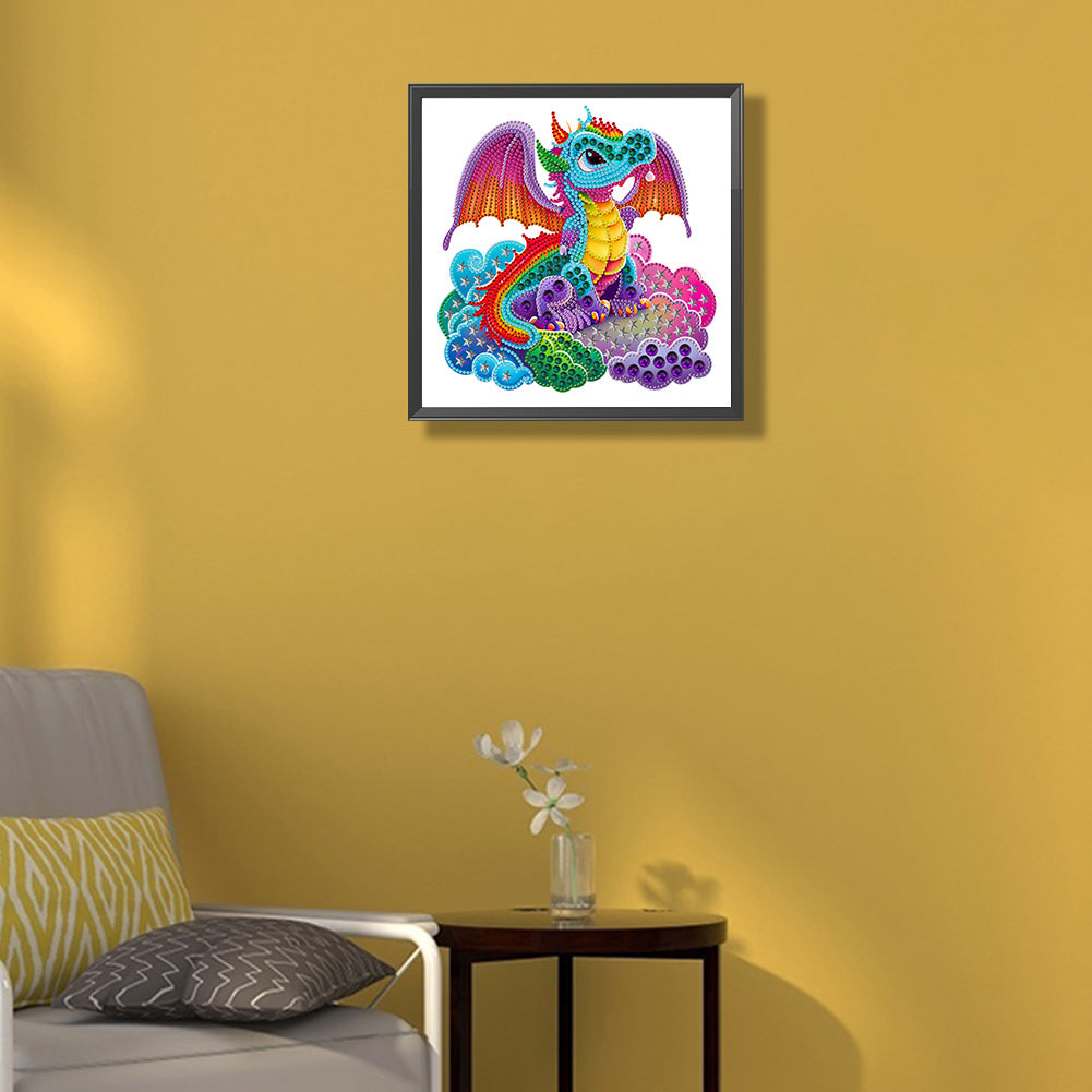 Rainbow Pterosaur - Special Shaped Drill Diamond Painting 30*30CM