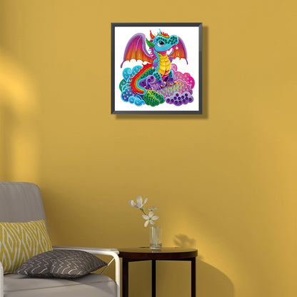 Rainbow Pterosaur - Special Shaped Drill Diamond Painting 30*30CM