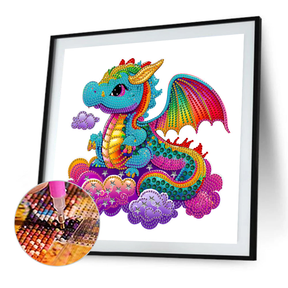 Rainbow Pterosaur - Special Shaped Drill Diamond Painting 30*30CM