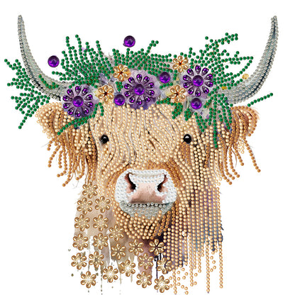 Highland Yak - Special Shaped Drill Diamond Painting 30*30CM