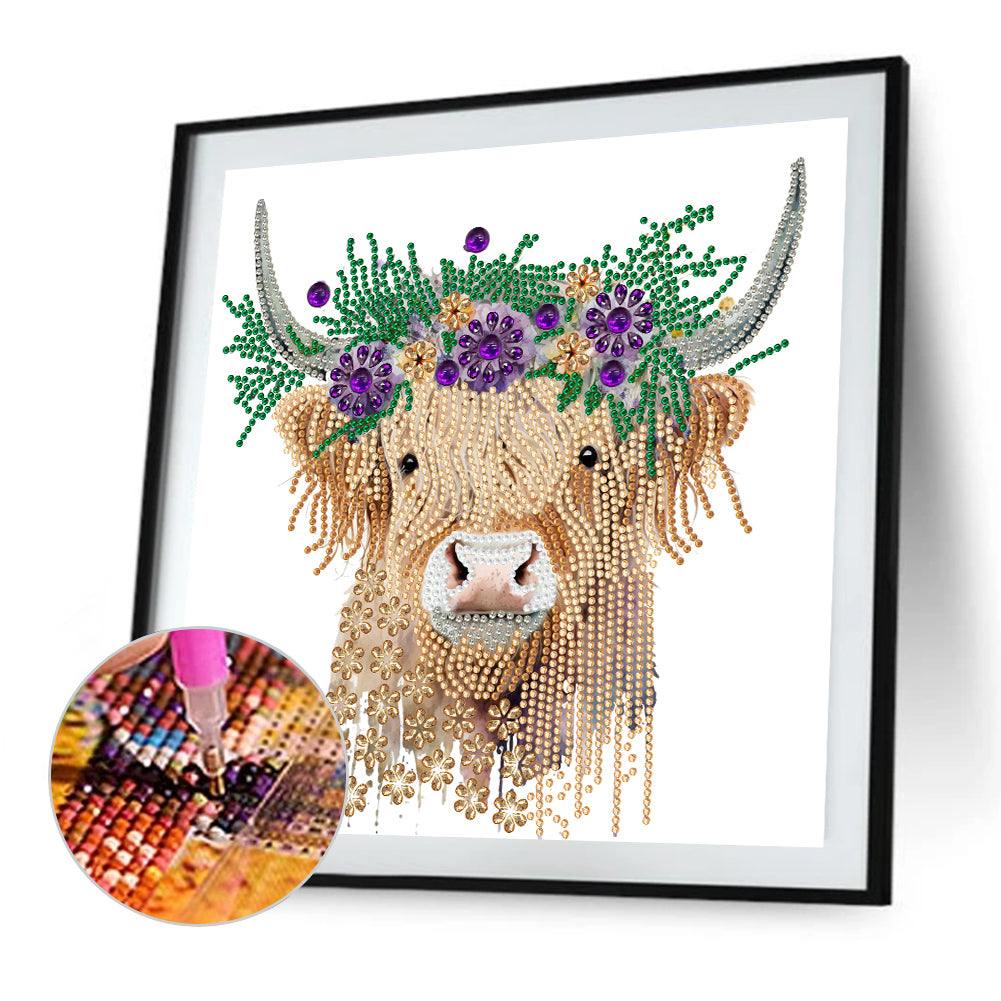 Highland Yak - Special Shaped Drill Diamond Painting 30*30CM