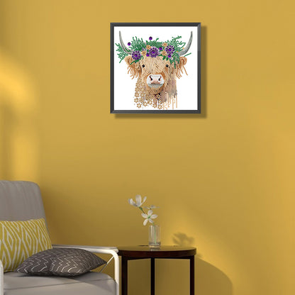 Highland Yak - Special Shaped Drill Diamond Painting 30*30CM