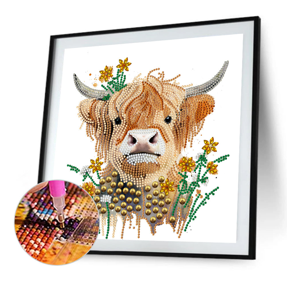 Highland Yak - Special Shaped Drill Diamond Painting 30*30CM
