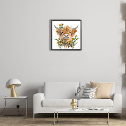 Highland Yak - Special Shaped Drill Diamond Painting 30*30CM