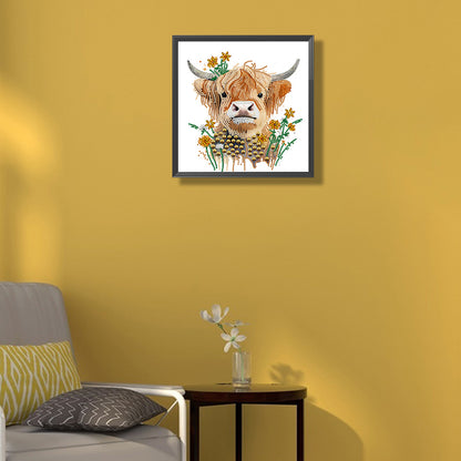 Highland Yak - Special Shaped Drill Diamond Painting 30*30CM