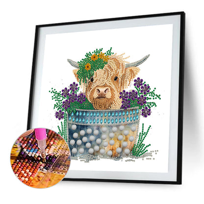Highland Yak - Special Shaped Drill Diamond Painting 30*30CM