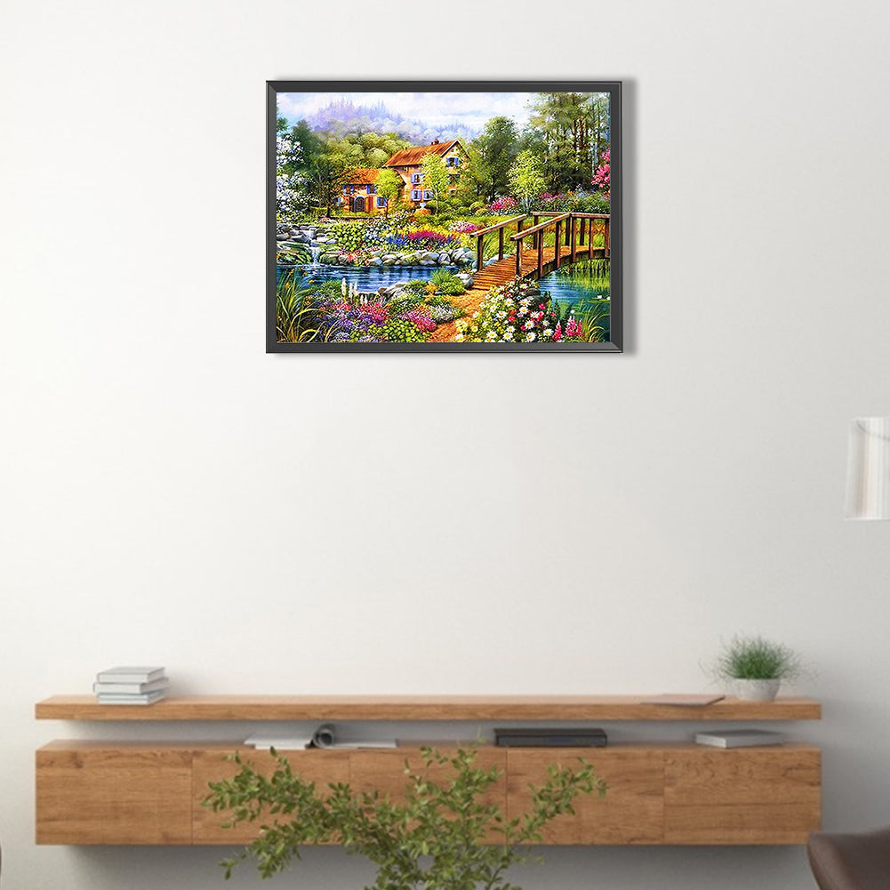 Landscape - Full Round Drill Diamond Painting 40*30CM