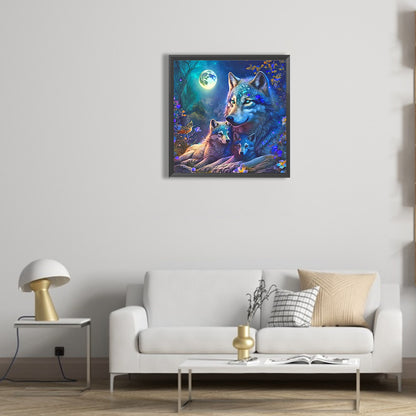 Family Of Wolves - Full Round Drill Diamond Painting 30*30CM