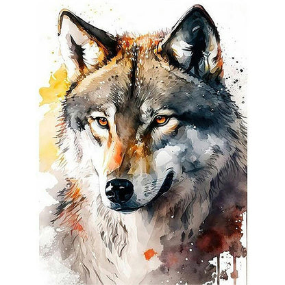 Looking At The Wolf - Full Round Drill Diamond Painting 30*40CM