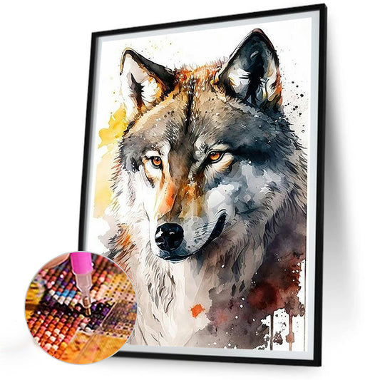 Looking At The Wolf - Full Round Drill Diamond Painting 30*40CM