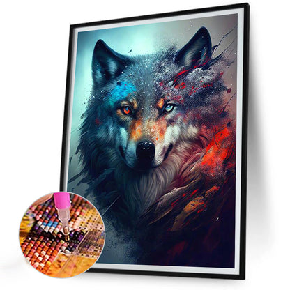 Rock Ash And Wolf - Full Round Drill Diamond Painting 30*40CM