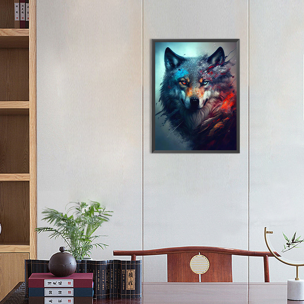 Rock Ash And Wolf - Full Round Drill Diamond Painting 30*40CM