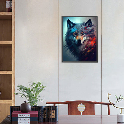 Rock Ash And Wolf - Full Round Drill Diamond Painting 30*40CM