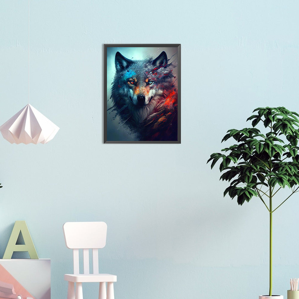 Rock Ash And Wolf - Full Round Drill Diamond Painting 30*40CM