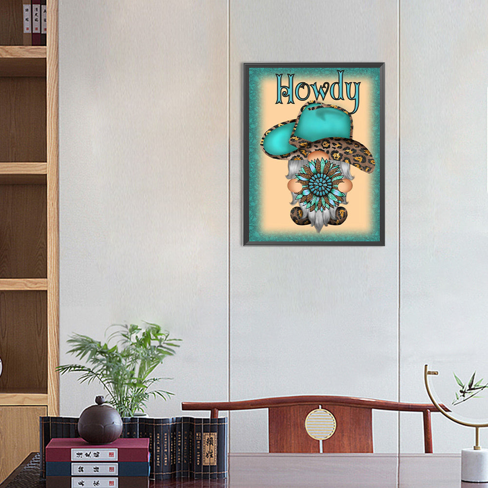Cowboy Gnome - Full Round Drill Diamond Painting 30*40CM