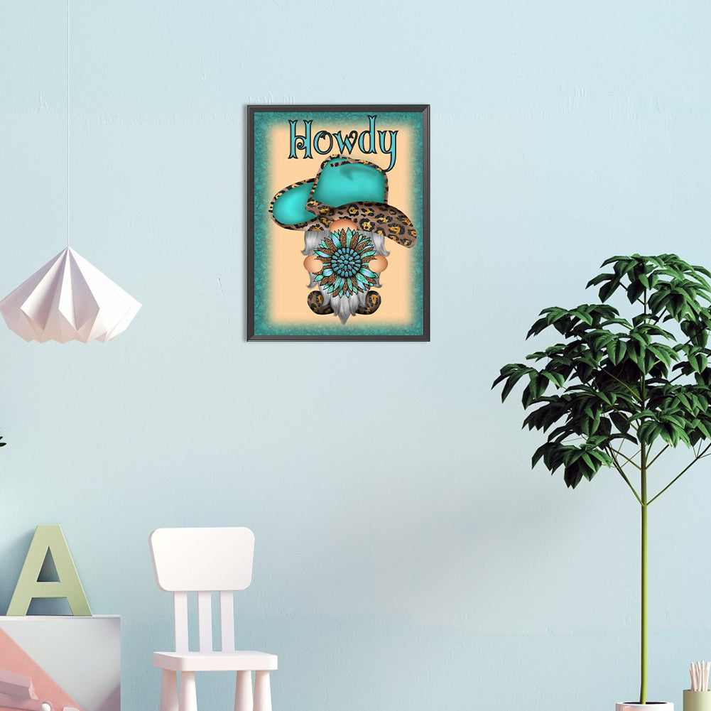 Cowboy Gnome - Full Round Drill Diamond Painting 30*40CM