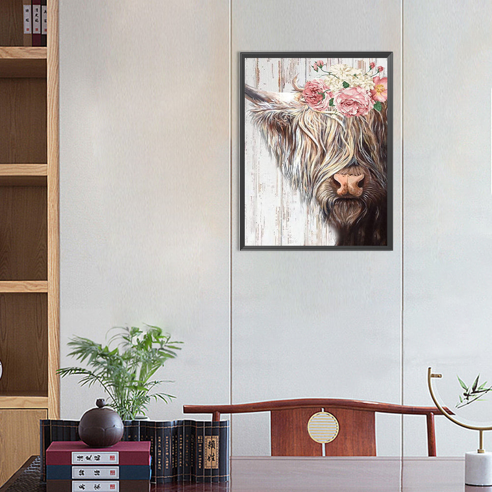 Highland Yak - Full Round Drill Diamond Painting 40*50CM