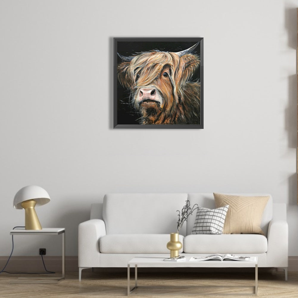 Highland Yak - Full Round Drill Diamond Painting 45*45CM