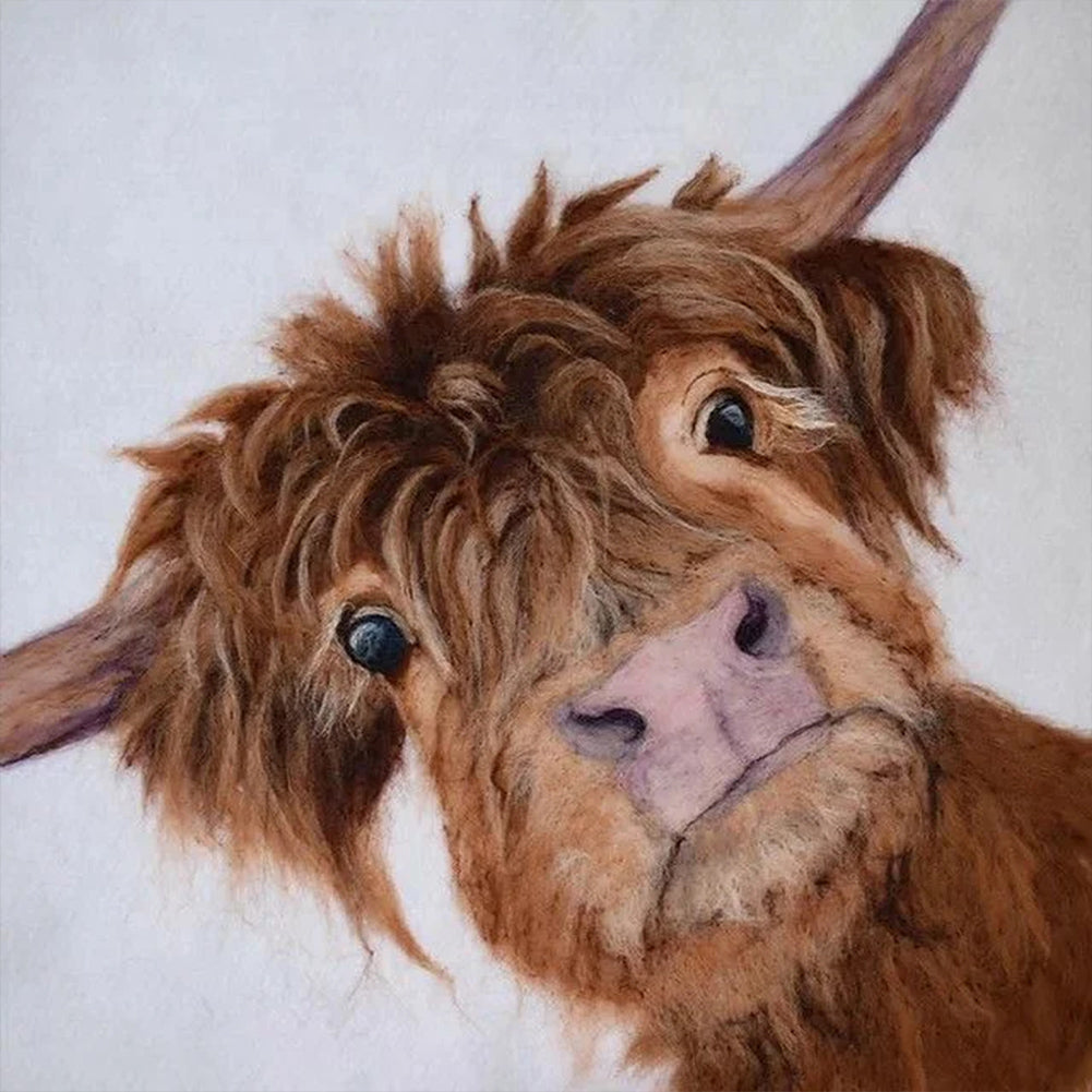 Highland Yak - Full Round Drill Diamond Painting 45*45CM