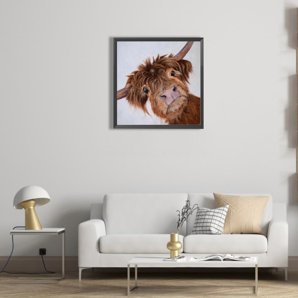 Highland Yak - Full Round Drill Diamond Painting 45*45CM