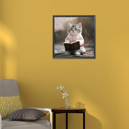 Working Cat - Full Round Drill Diamond Painting 30*30CM