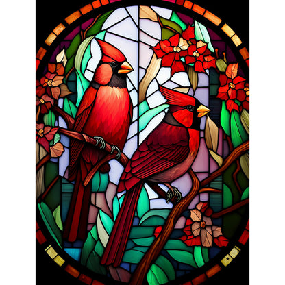 Cardinal Glass Painting - Full Round Drill Diamond Painting 30*40CM