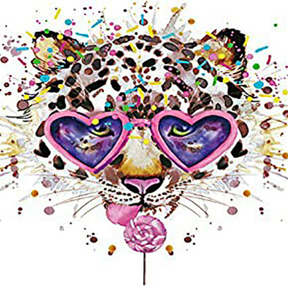 Animal Head With Sunglasses - Full Round Drill Diamond Painting 30*30CM