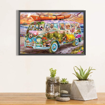 Zoo Bus - Full Round Drill Diamond Painting 70*50CM