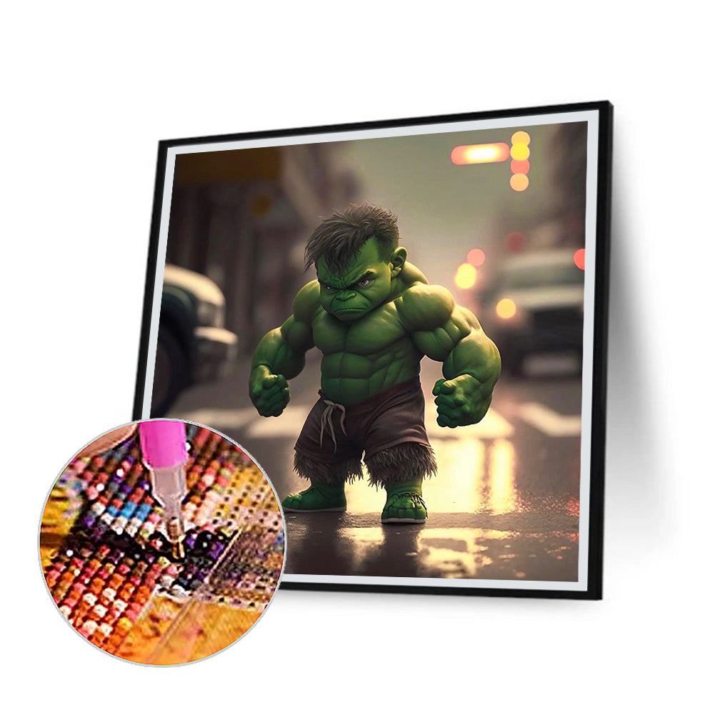 Q Version Hulk - Full Round Drill Diamond Painting 30*30CM