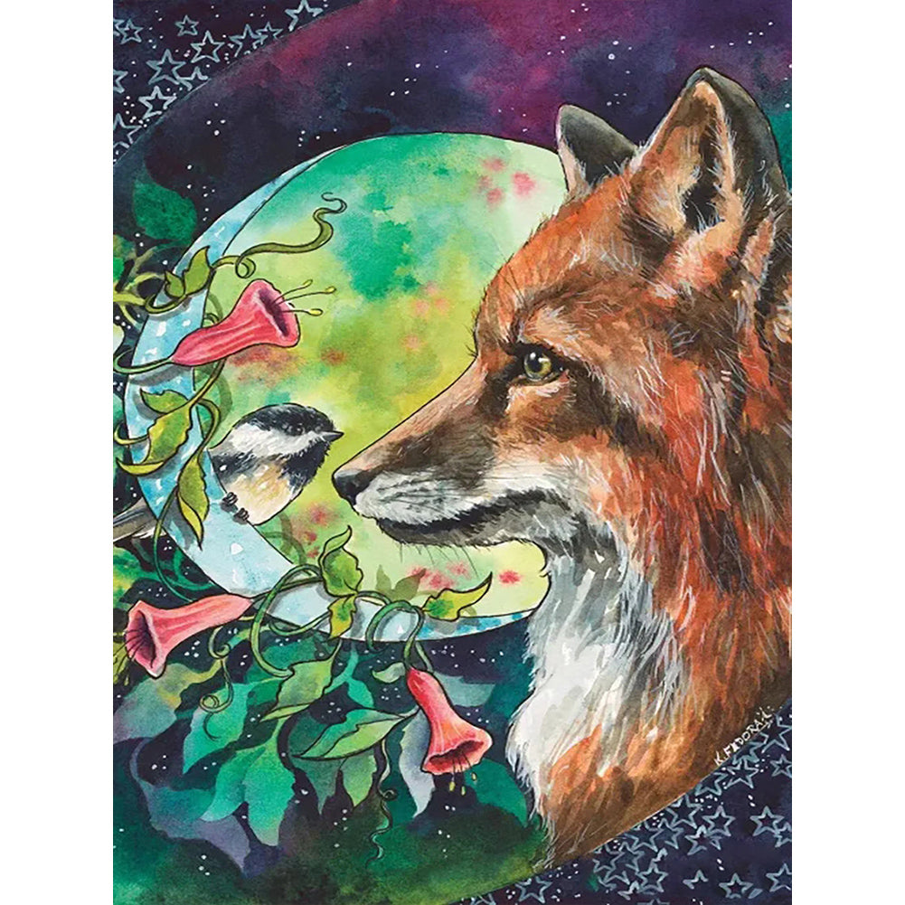 Fox - Full Round Drill Diamond Painting 30*40CM