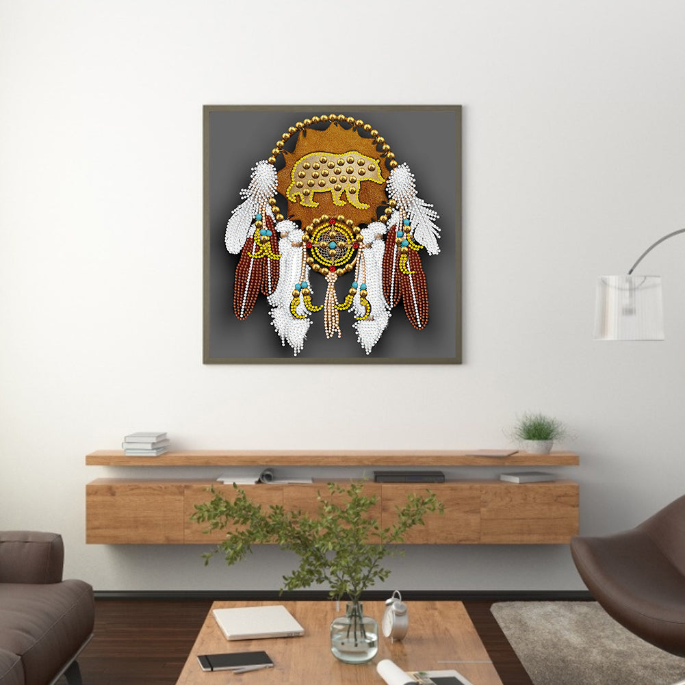 Aboriginal Indian Dreamcatcher - Special Shaped Drill Diamond Painting 30*30CM