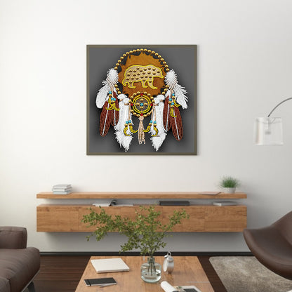 Aboriginal Indian Dreamcatcher - Special Shaped Drill Diamond Painting 30*30CM