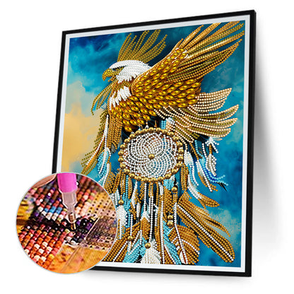 Indian Eagle Dream Catcher - Special Shaped Drill Diamond Painting 30*40CM