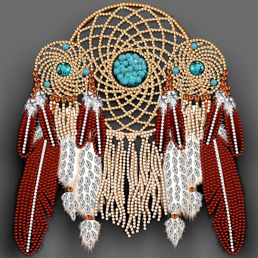 Indian Dreamcatcher Mandala - Special Shaped Drill Diamond Painting 30*30CM