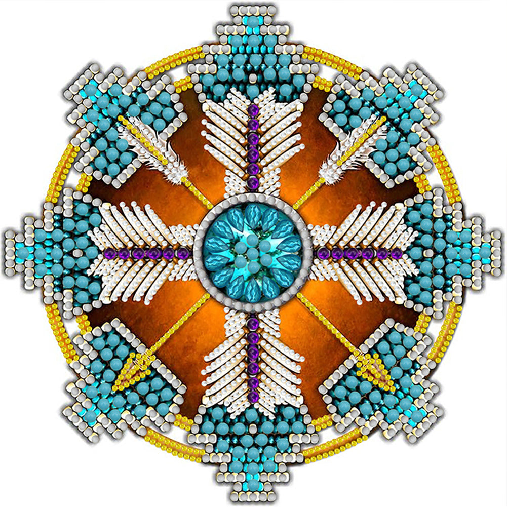 Indian Dreamcatcher Mandala - Special Shaped Drill Diamond Painting 30*30CM