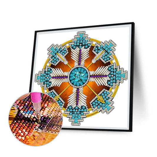 Indian Dreamcatcher Mandala - Special Shaped Drill Diamond Painting 30*30CM