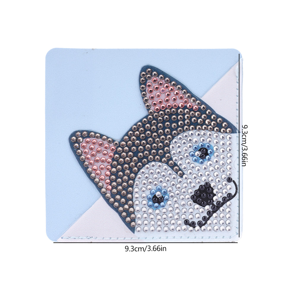 DIY Corner Bookmark 5D Rhinestone Book Mark Dog Dot Drill Book Mark for Presents