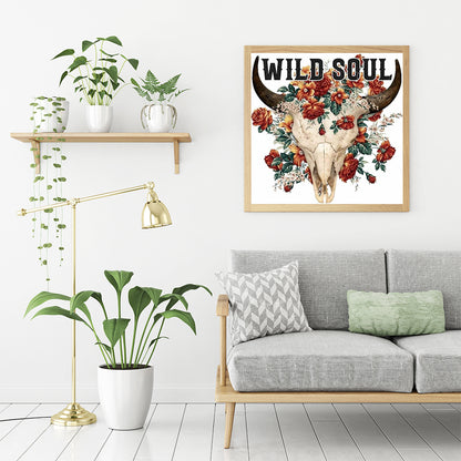 Bull Totem Skull - Full Round Drill Diamond Painting 30*30CM