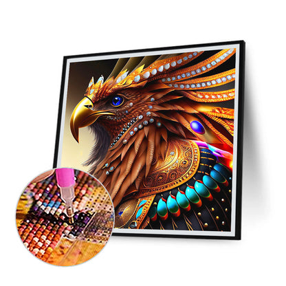 Handsome Head Portrait Of Eagle - Full Round Drill Diamond Painting 30*30CM