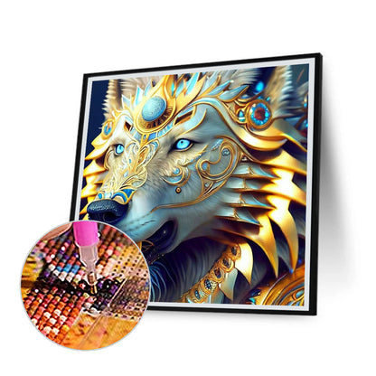 Handsome Wolf - Full Round Drill Diamond Painting 30*30CM