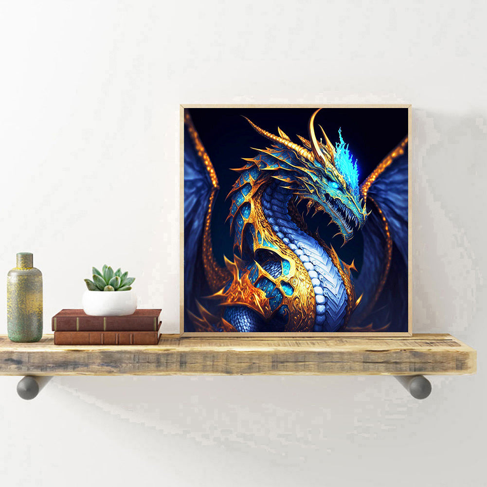 Handsome Dragon Head Portrait - Full Round Drill Diamond Painting 30*30CM